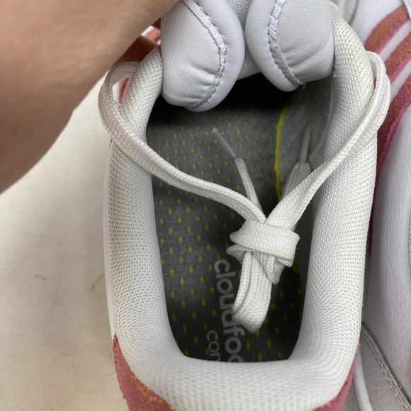 Adidas Grand Court SE Womens Size 7 Tennis Shoes Sneakers White Pink Leather - Picture 9 of 12